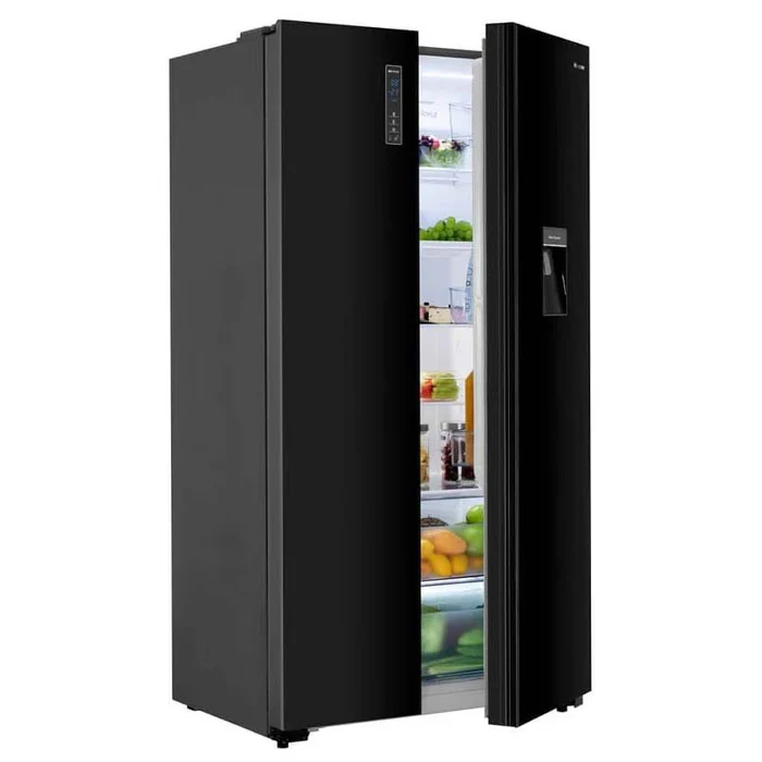 Hisense fridge 549L non frost side by side black with water dispenser REF668DR